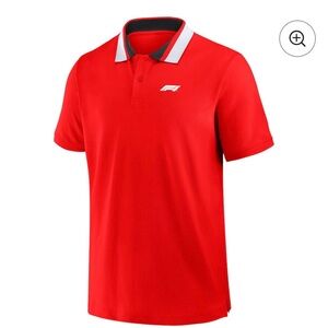 Formula 1 Classic Tipped Pique Polo - Fiery Red